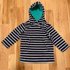Mini Boden Navy and White Striped terry towel cover/up